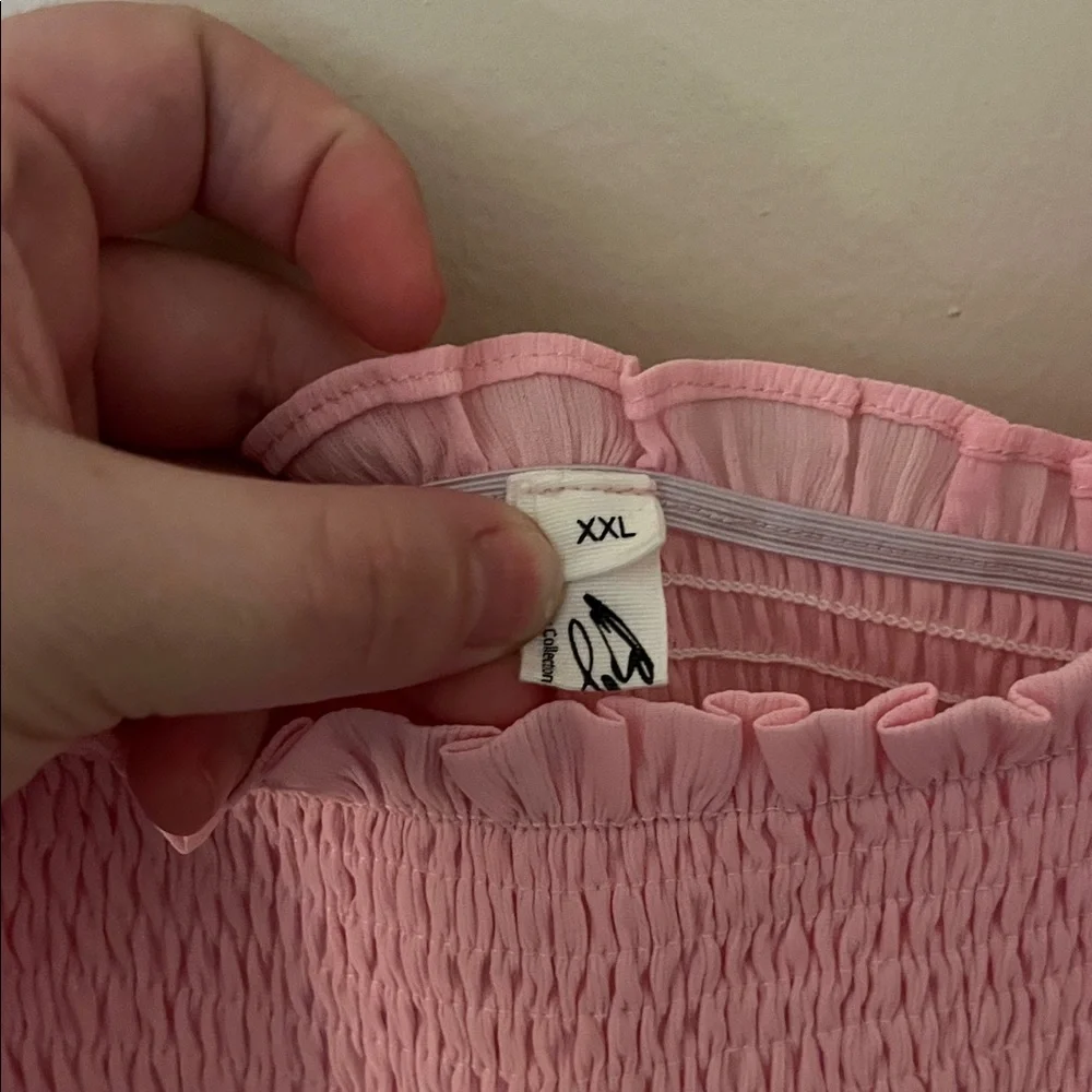 Pink Ruffled Mini Dress - Picture 2 of 2